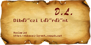 Dibáczi Lóránt névjegykártya